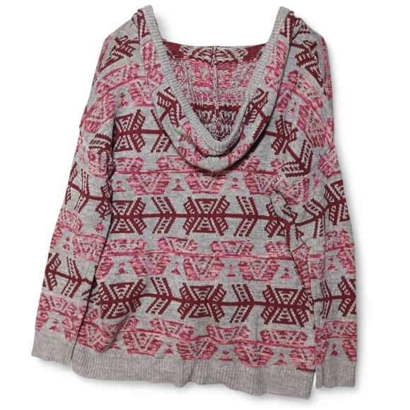 American Eagle Outfitters Women’s Cotton Southwest Knit Boho Hoodie Size Medium - Picture 2 of 10